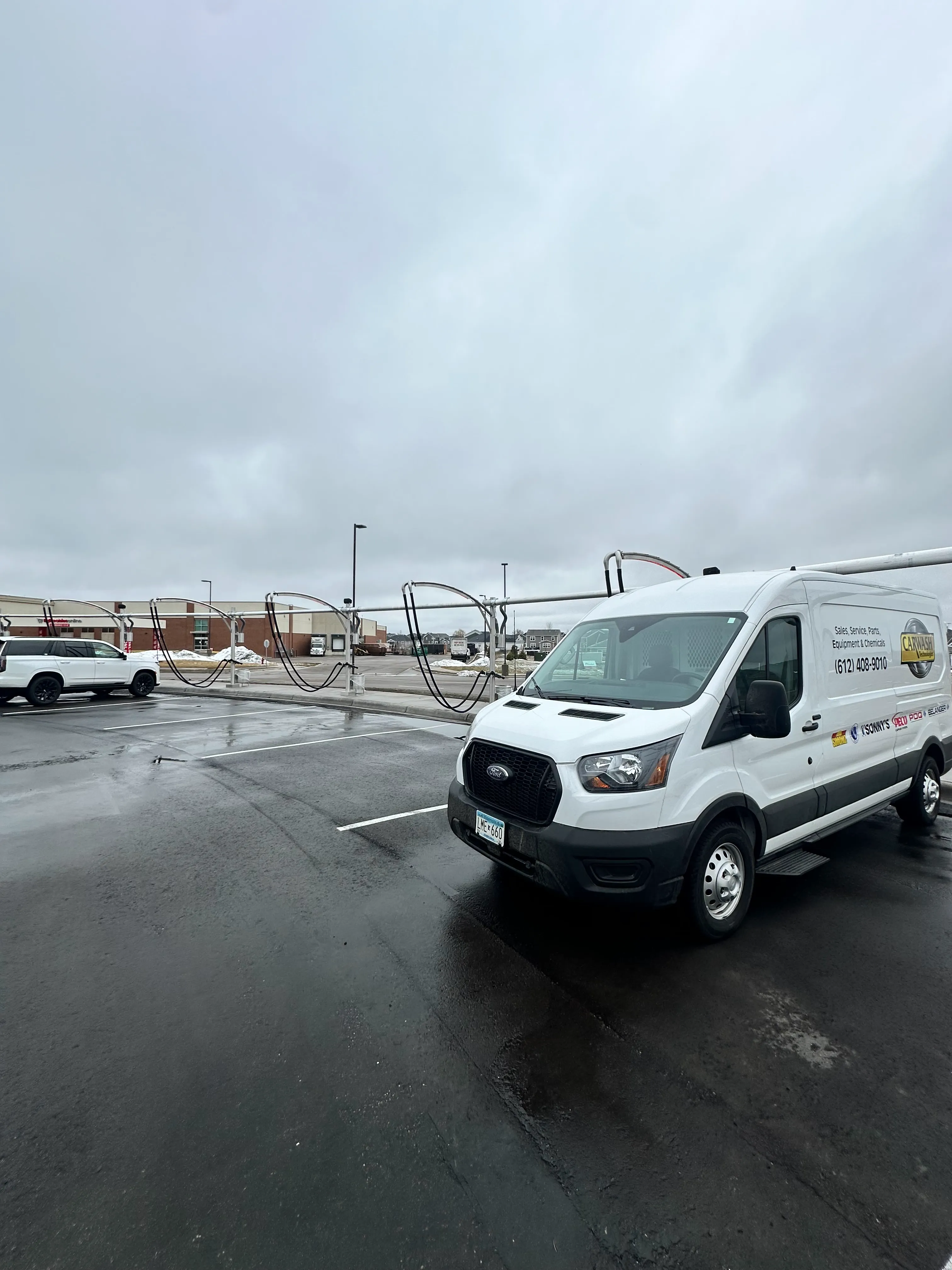 Clean vehicle exiting wash