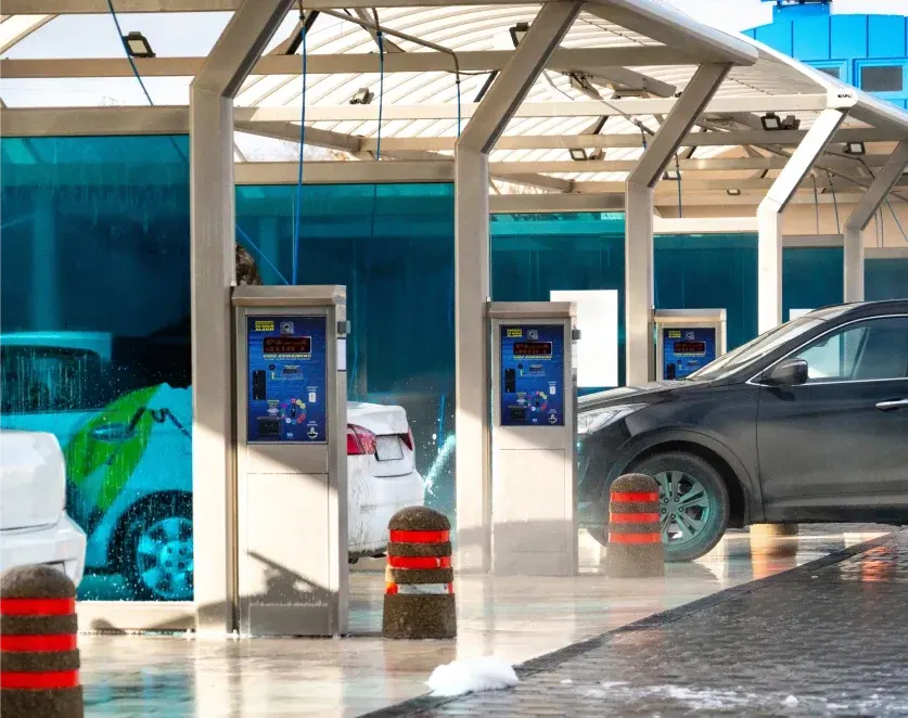 D&S IQ Self Wash self-serve car wash bays