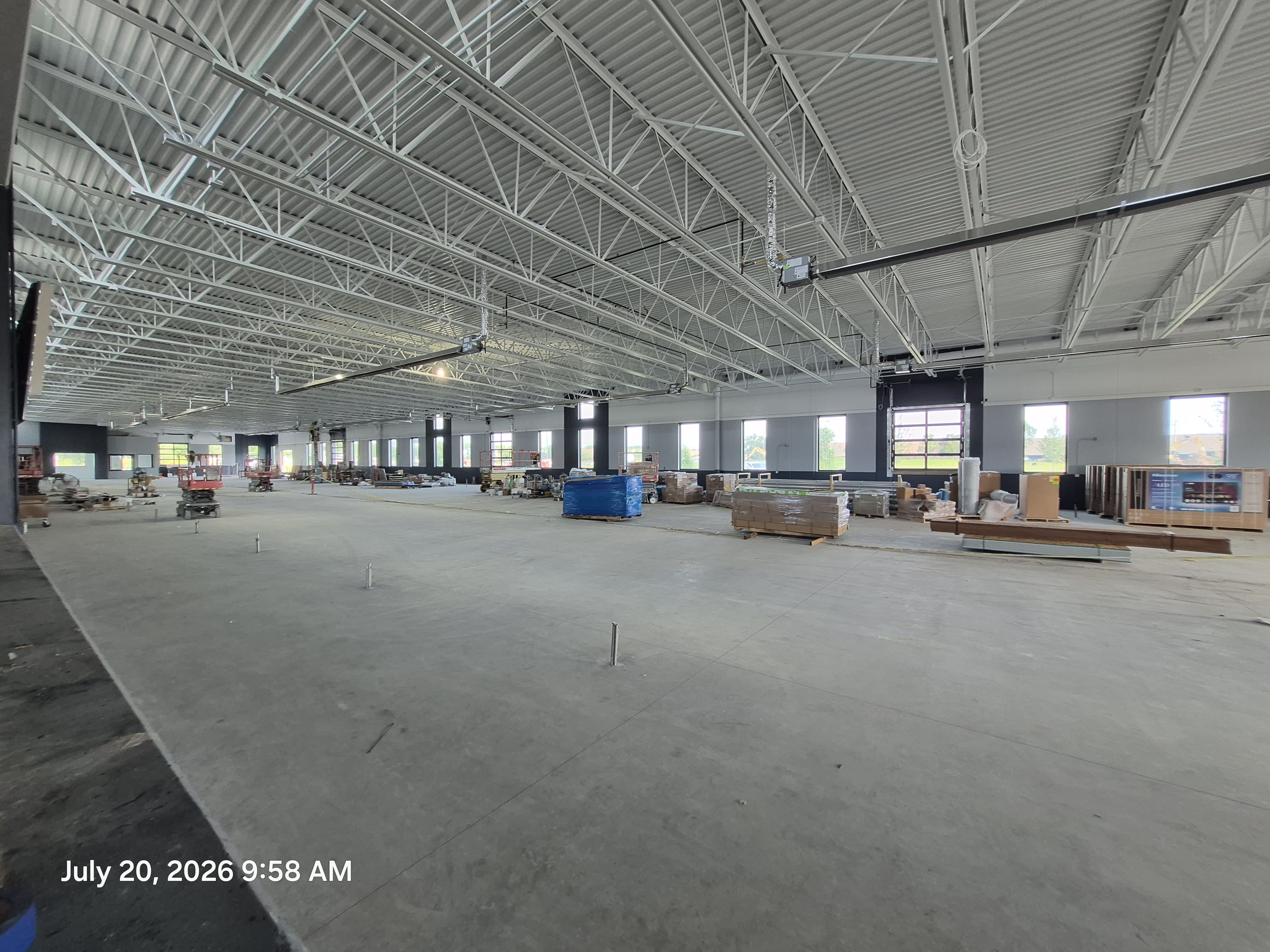 Massive indoor vacuum hall under construction — World's Longest Carwash